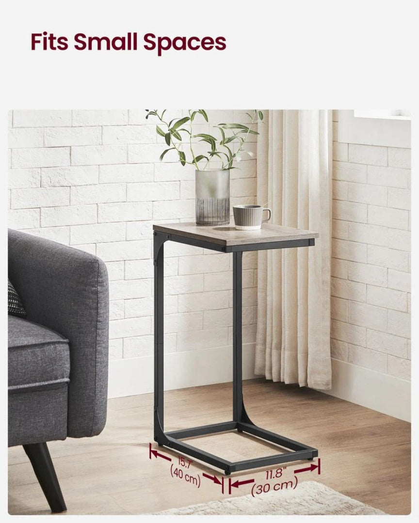 C-formet sidebord til sofa med stålstel, enkelt eller sæt med to, produktvisning 12 | Noreva Home