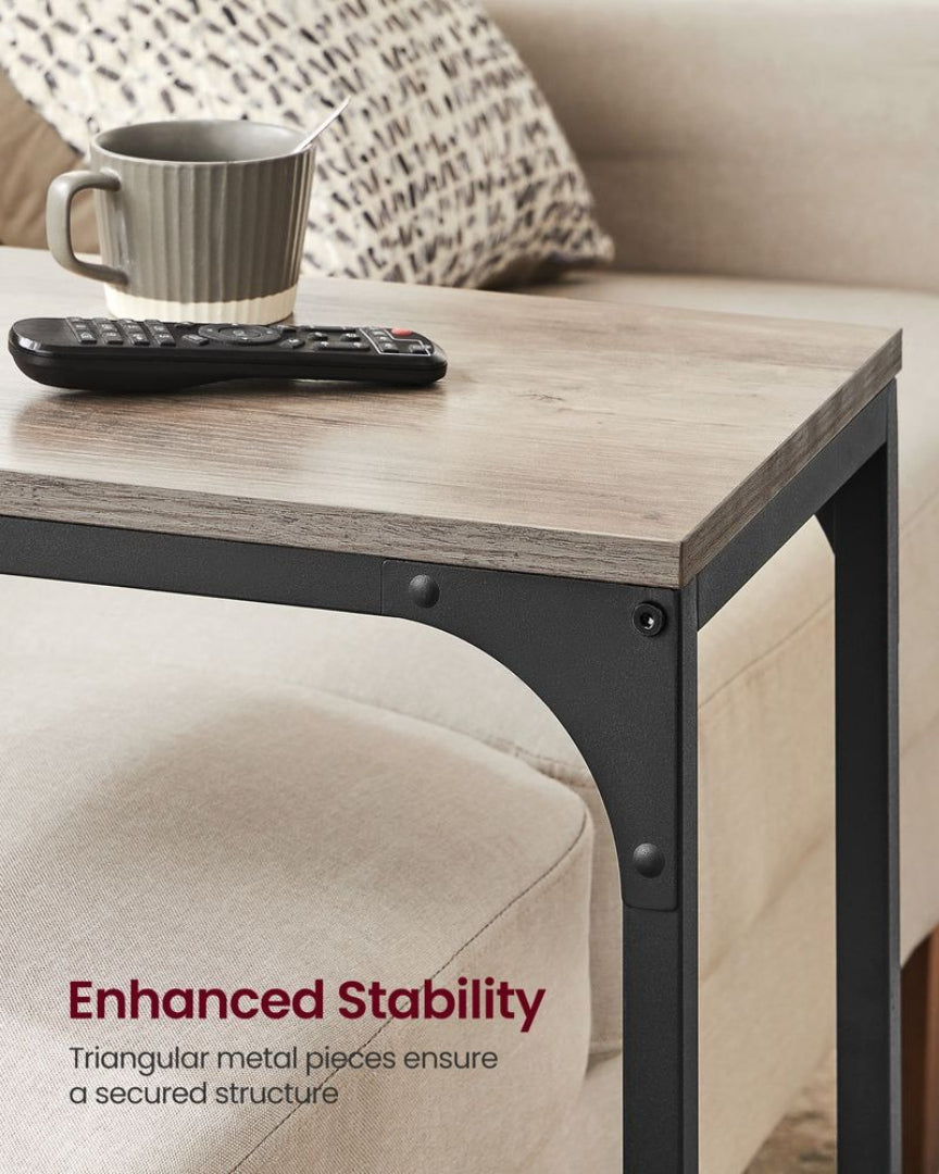 C-formet sidebord til sofa med stålstel, enkelt eller sæt med to, produktvisning 14 | Noreva Home