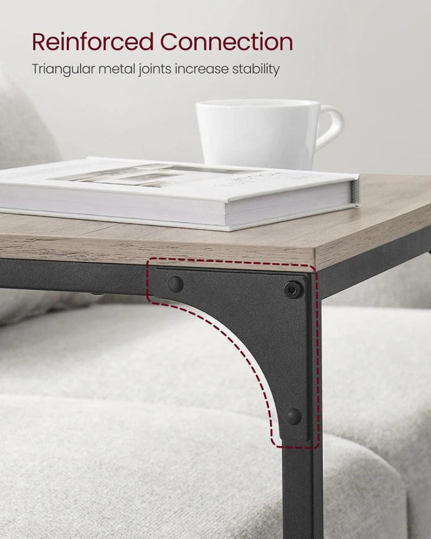 C-formet sidebord til sofa med stålstel, enkelt eller sæt med to, produktvisning 20 | Noreva Home