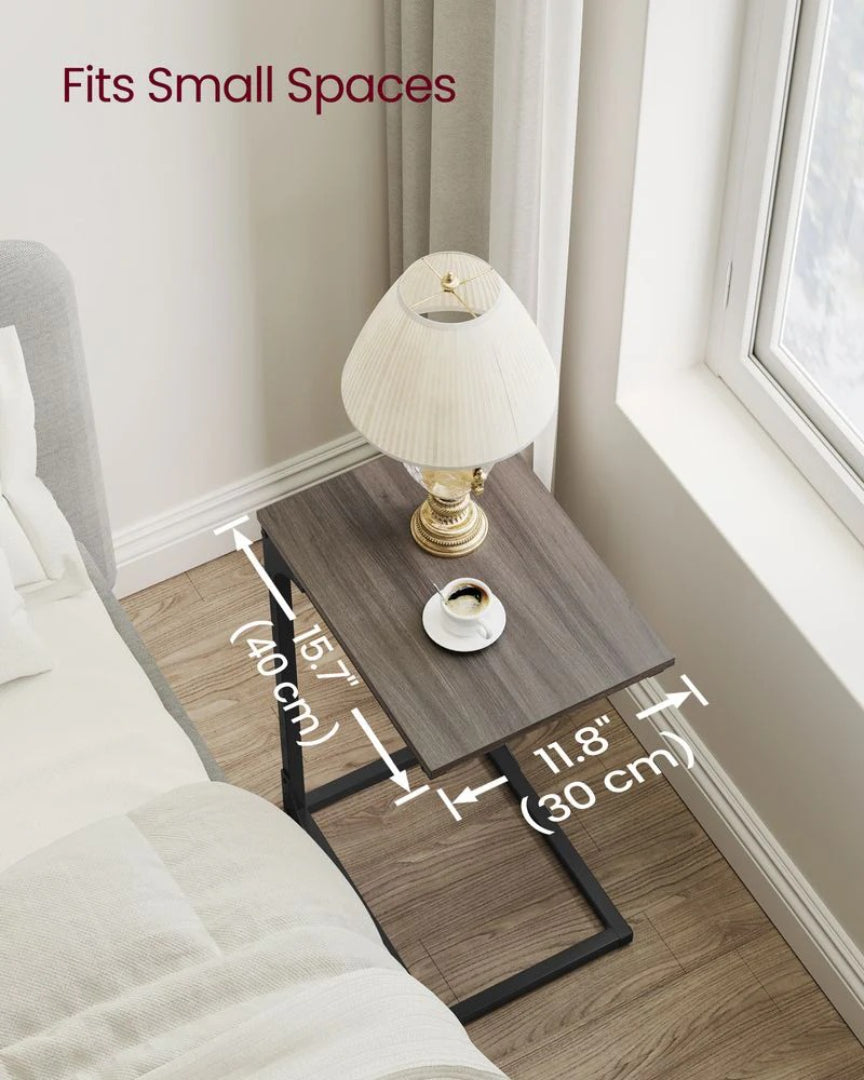 C-formet sidebord til sofa med stålstel, enkelt eller sæt med to, produktvisning 52 | Noreva Home