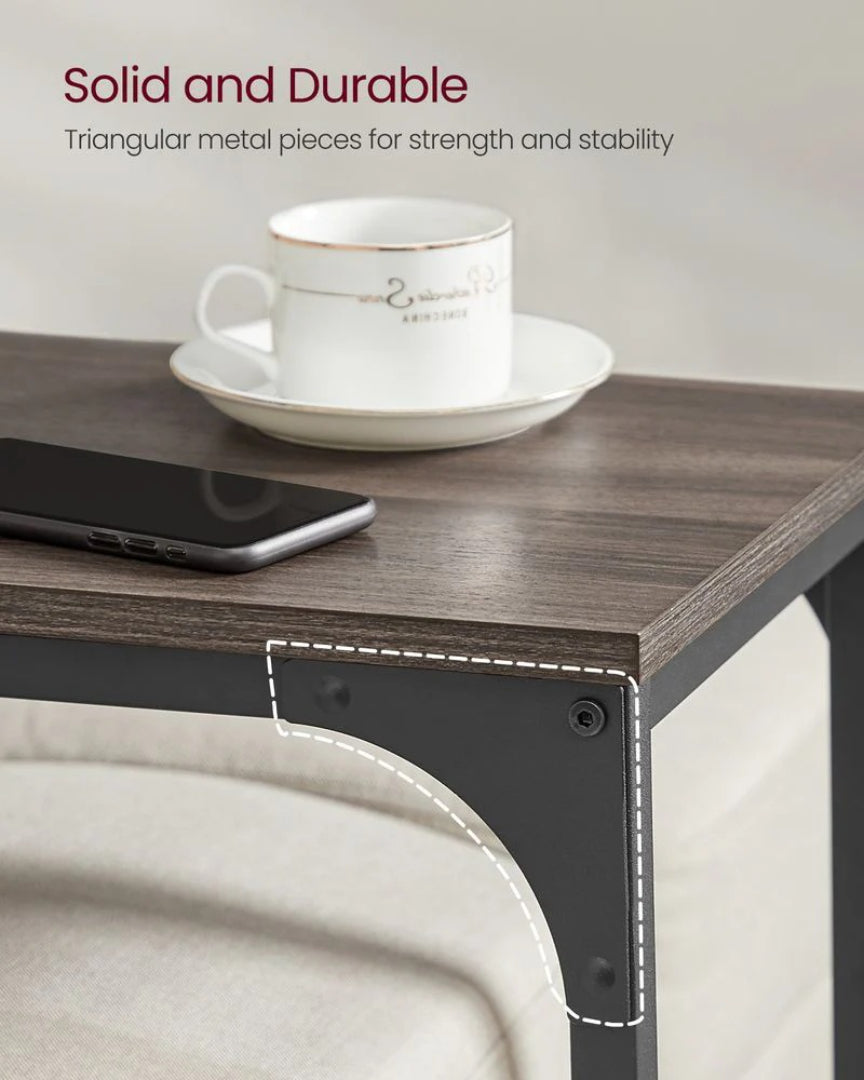 C-formet sidebord til sofa med stålstel, enkelt eller sæt med to, produktvisning 53 | Noreva Home
