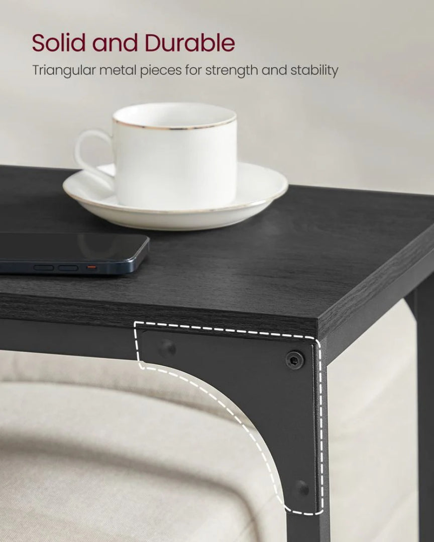 C-formet sidebord til sofa med stålstel, enkelt eller sæt med to, produktvisning 58 | Noreva Home