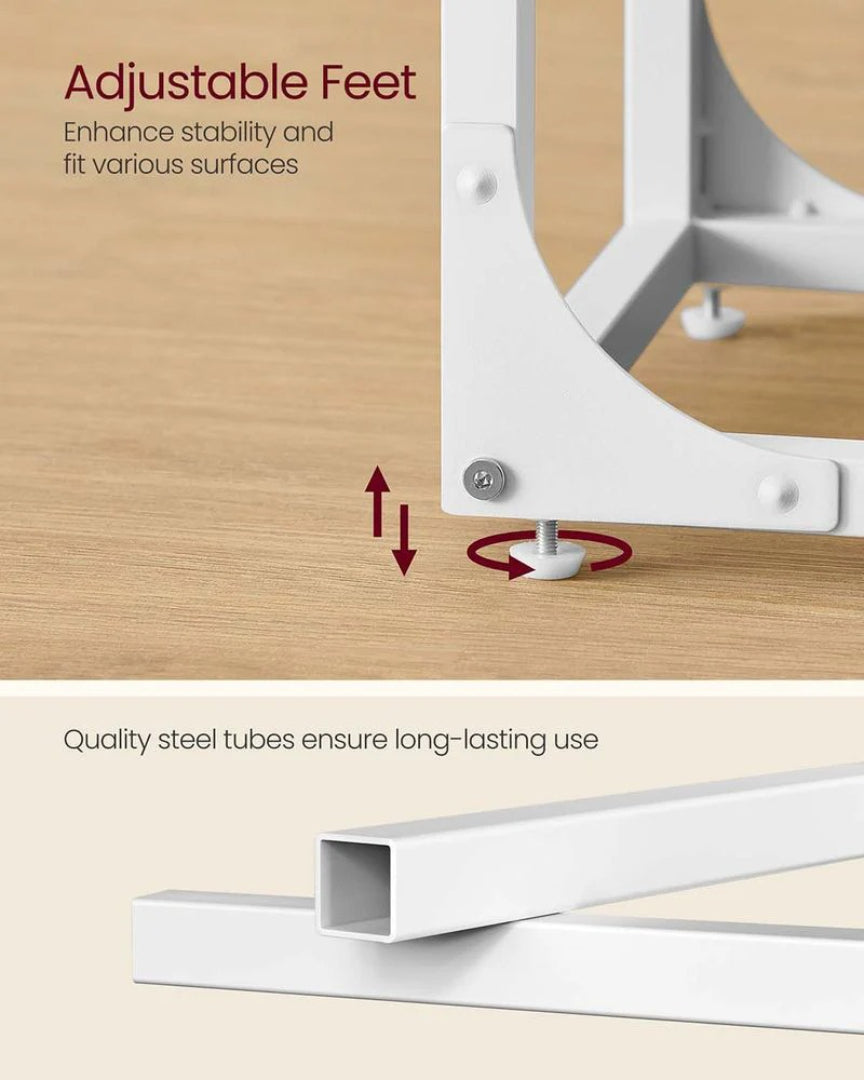 C-formet sidebord til sofa med stålstel, enkelt eller sæt med to, produktvisning 63 | Noreva Home
