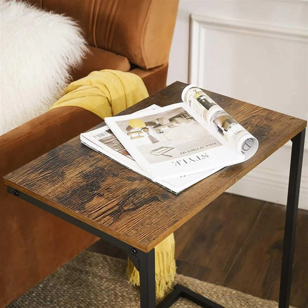 C-formet sidebord til sofa og seng med stålstel, produktvisning 5 | Noreva Home