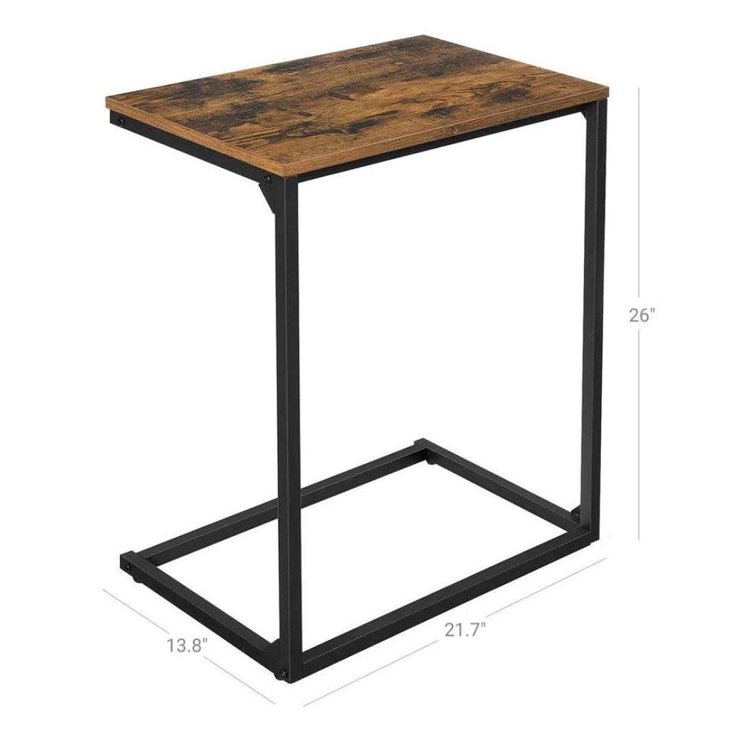 C-formet sidebord til sofa og seng med stålstel, produktvisning 7 | Noreva Home