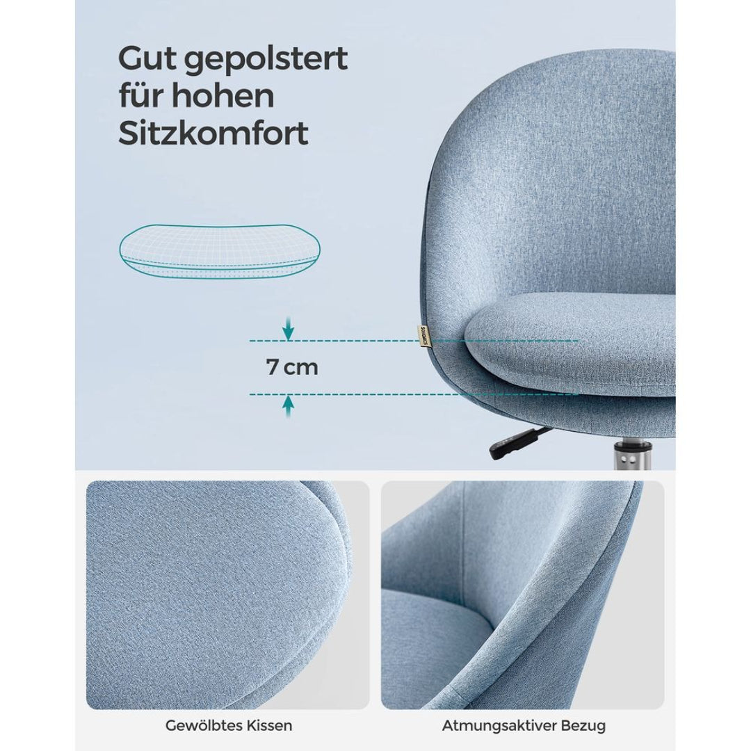 Drejestol uden armlæn med højdejustering – produktvisning 11 | Noreva Home