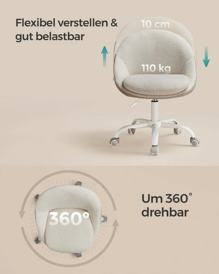 Drejestol uden armlæn med højdejustering – produktvisning 12 | Noreva Home