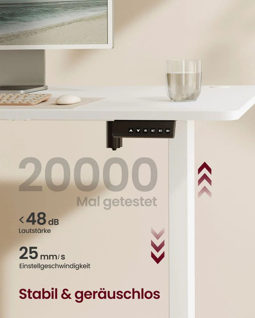 Elektrisk højdejusterbart skrivebord 180x80 cm med hukommelse – produktvisning 6 | Noreva Home