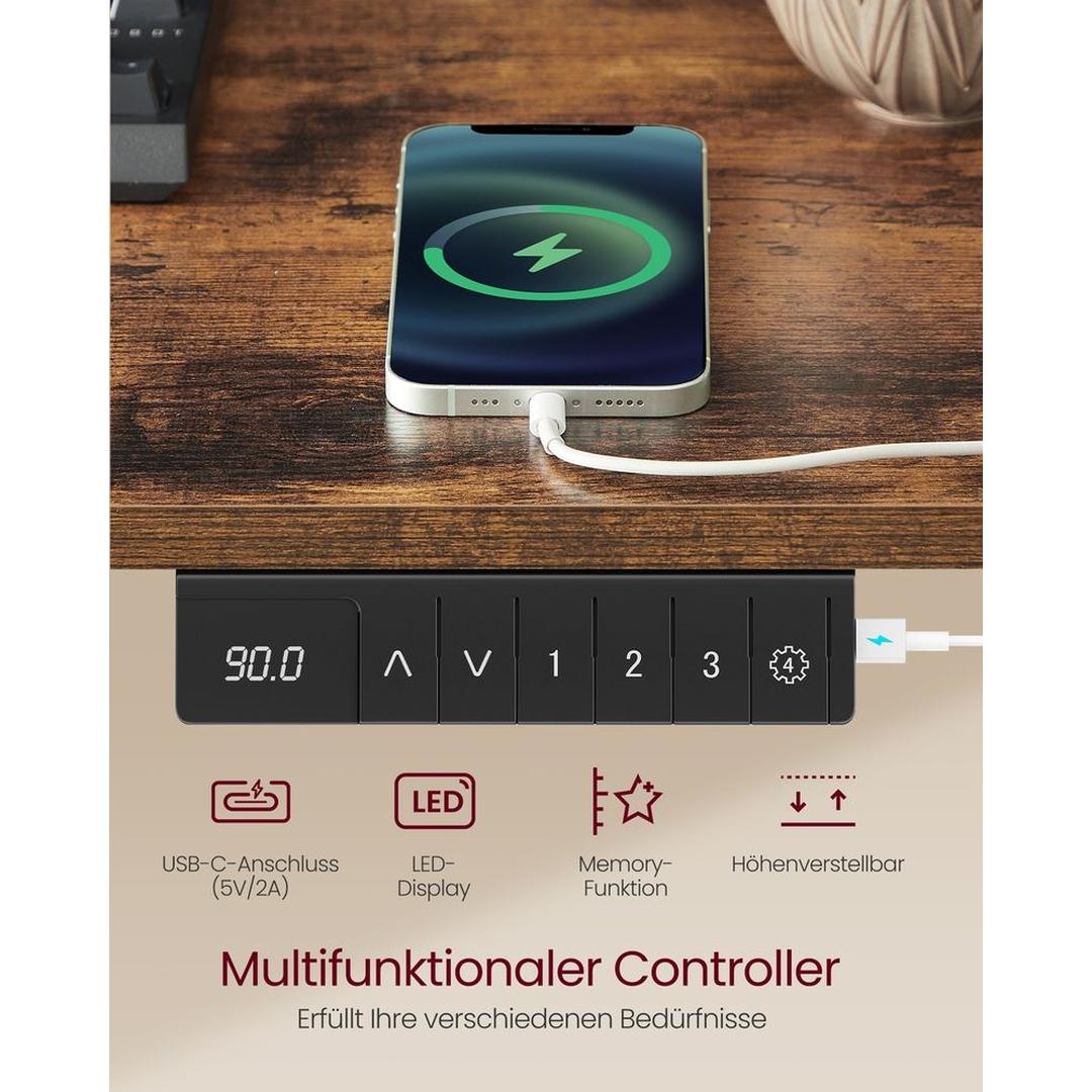 Elektrisk Højdejusterbart Skrivebord – Hæve-Sænkebord med Motoriseret Justering til Hjem og Kontor – produktvisning 12 | Noreva Home