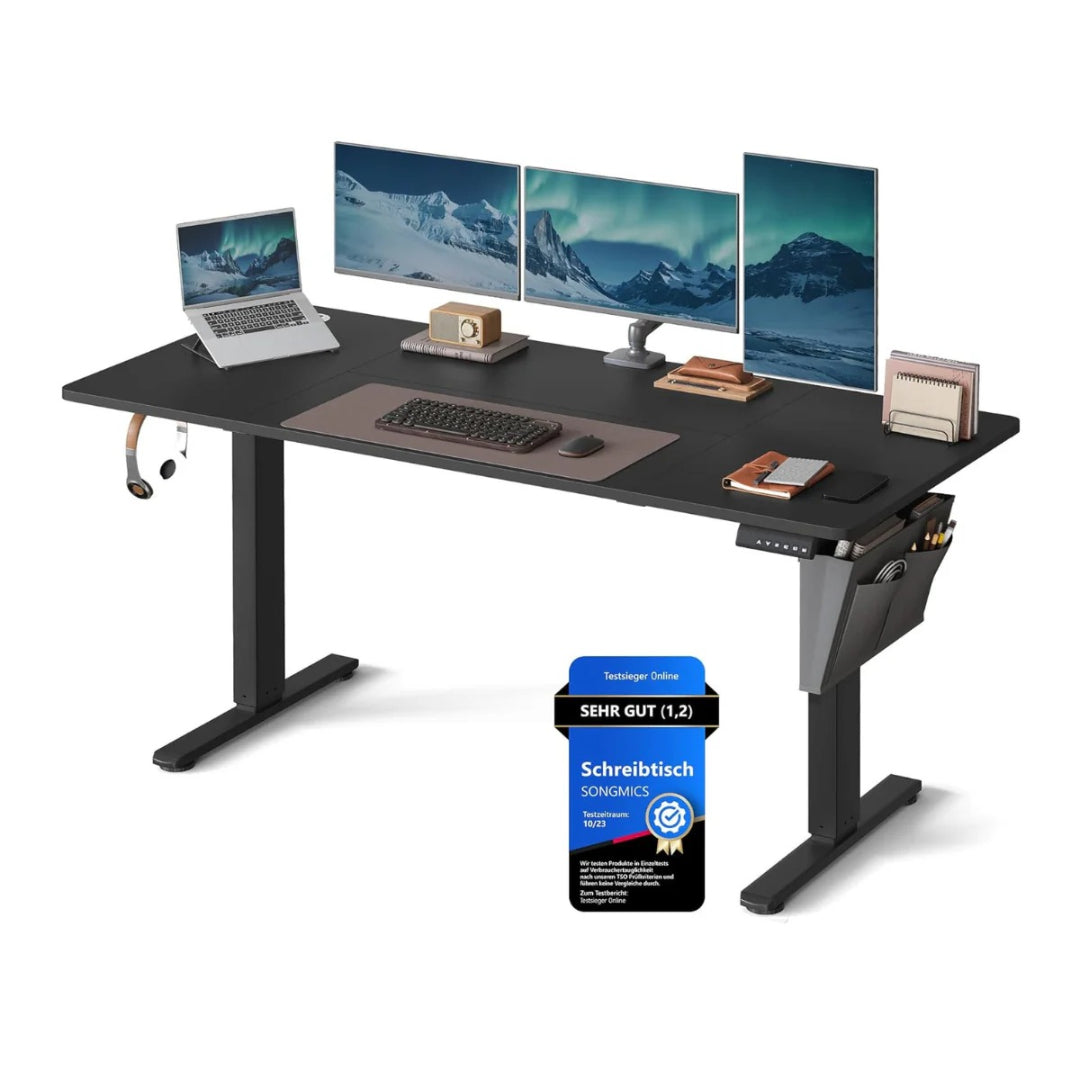 Elektrisk højdejusterbart skrivebord med 4 hukommelser og USB-C – produktvisning 2 | Noreva Home
