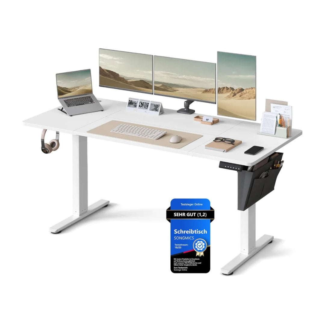 Elektrisk højdejusterbart skrivebord med 4 hukommelser og USB-C – produktvisning 4 | Noreva Home