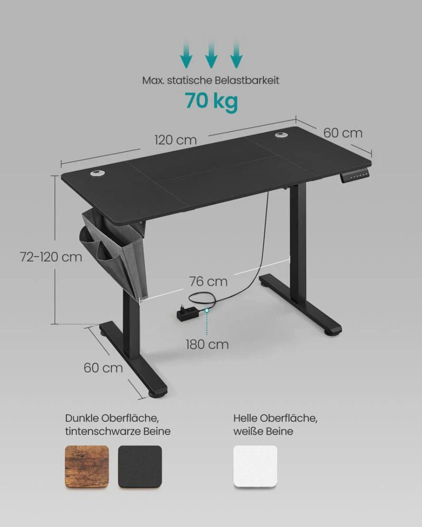 Elektrisk højdejusterbart skrivebord med sit-stand funktion – produktvisning 5 | Noreva Home
