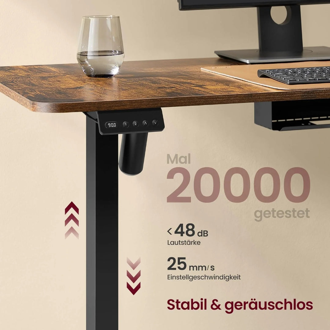 Elektrisk L-formet hæve-sænkebord 140x160 cm med USB – produktvisning 6 | Noreva Home