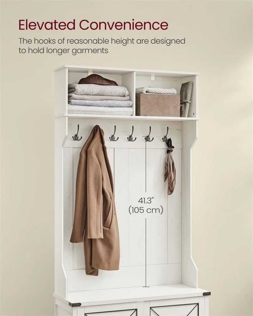 Entrégarderobe med bænk, skoskab og knager, produktvisning 4 | Noreva Home