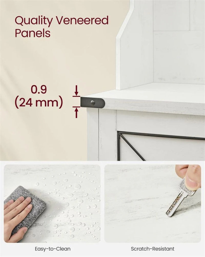 Entrégarderobe med bænk, skoskab og knager, produktvisning 7 | Noreva Home