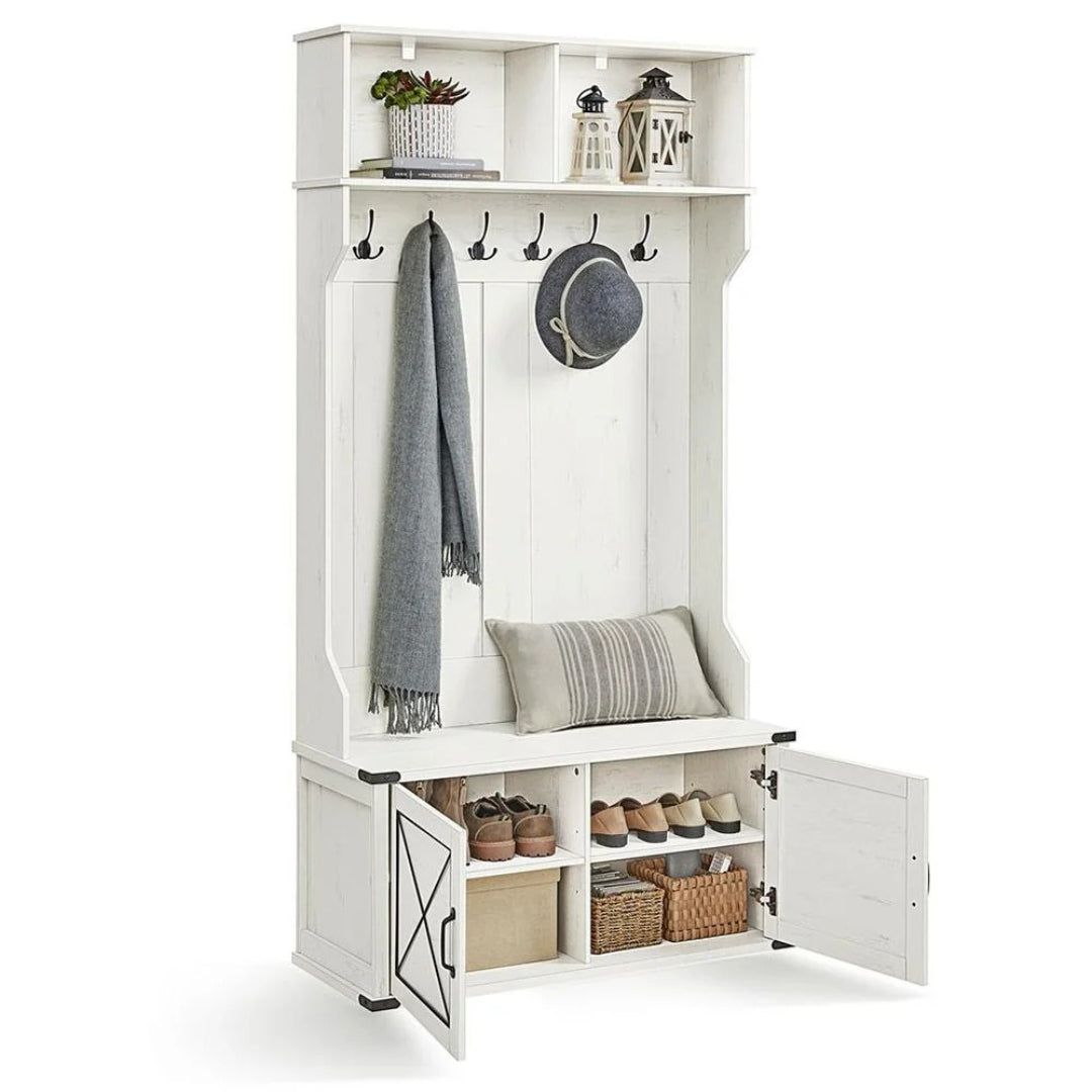 Entrégarderobe med bænk, skoskab og knager, produktvisning 9 | Noreva Home