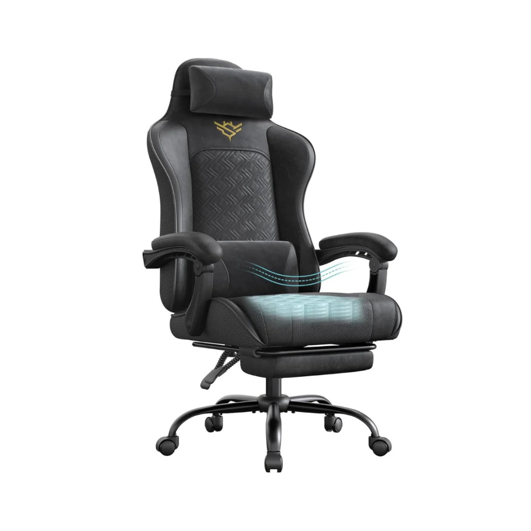 Ergonomisk gamingstol med fodstøtte og ryglæn – produktvisning 1 | Noreva Home