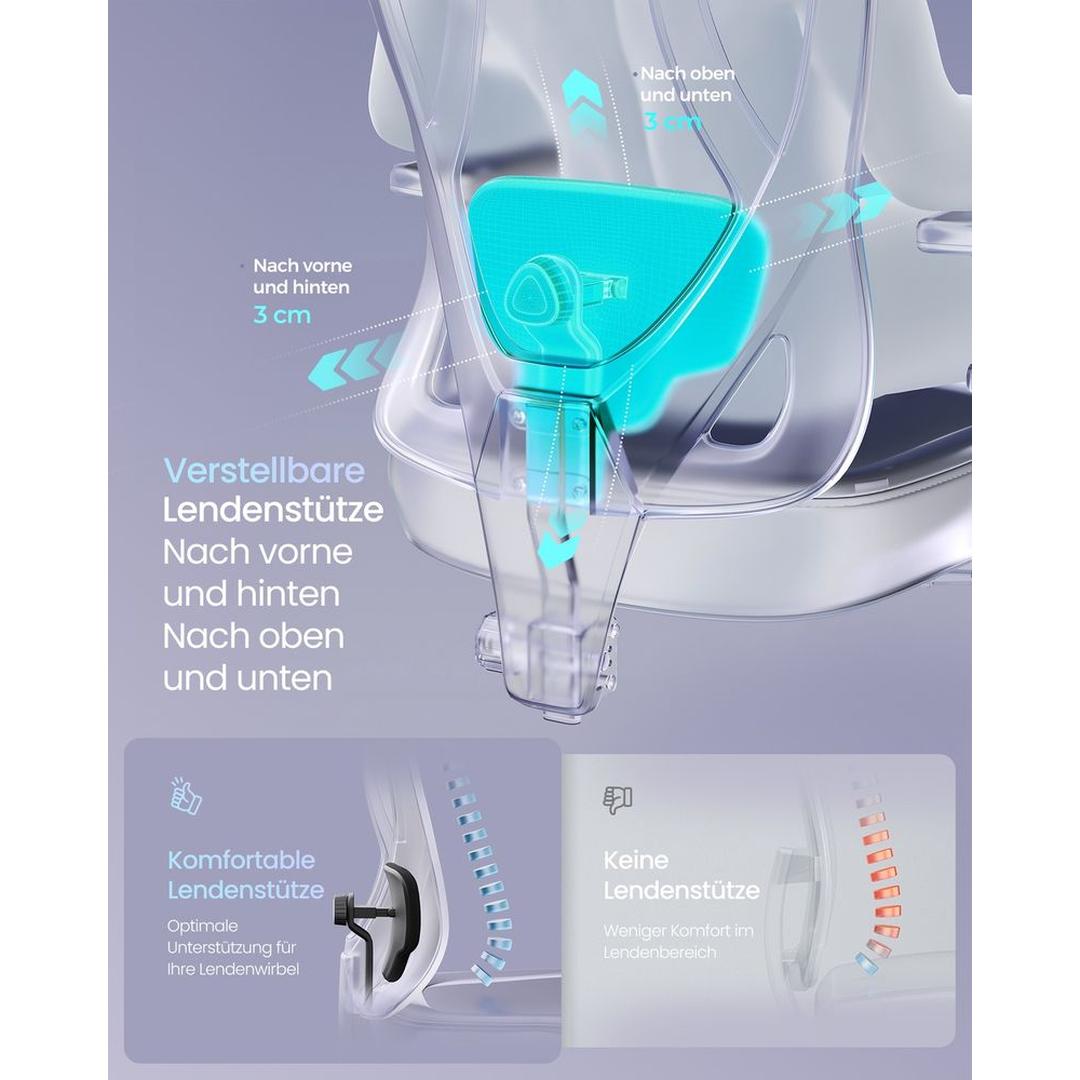 Ergonomisk Kontorstol med Justerbar Lændestøtte – Sort Drejestol med 4D-Armlæn og Nakkestøtte – produktvisning 3 | Noreva Home