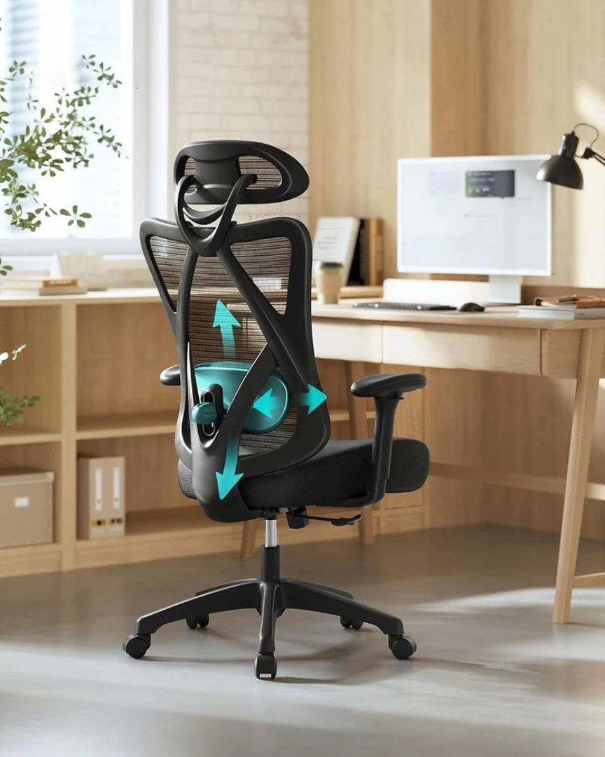 Ergonomisk kontorstol med justerbar ryg og armlæn – produktvisning 4 | Noreva Home