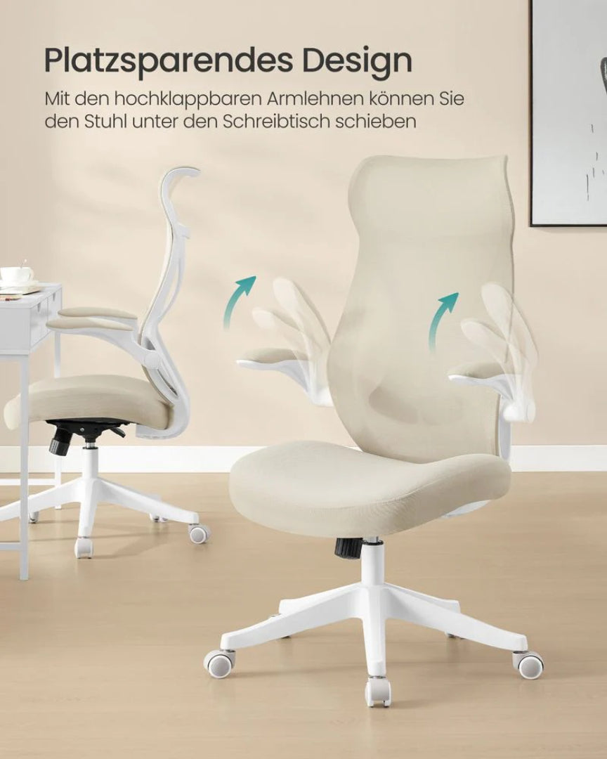 Ergonomisk kontorstol med lændestøtte og foldbare armlæn – produktvisning 5 | Noreva Home
