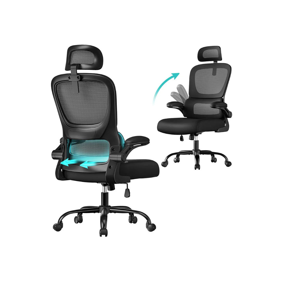 Ergonomisk kontorstol med mesh-ryg og nakkestøtte – produktvisning 1 | Noreva Home