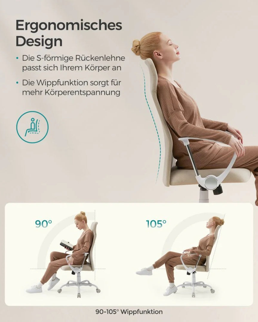Ergonomisk kontorstol med stofbetræk – produktvisning 7 | Noreva Home
