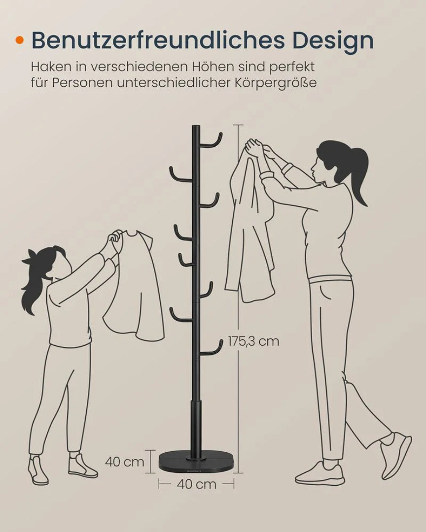 Fritstående kaktusformet garderobestativ med flere kroge – produktvisning 5 | Noreva Home
