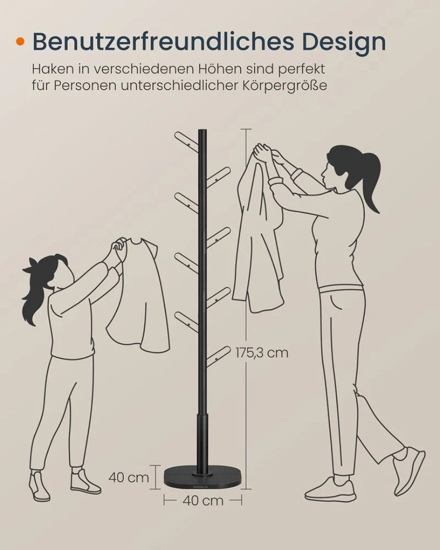 Fritstående kaktusformet garderobestativ med flere kroge – produktvisning 7 | Noreva Home
