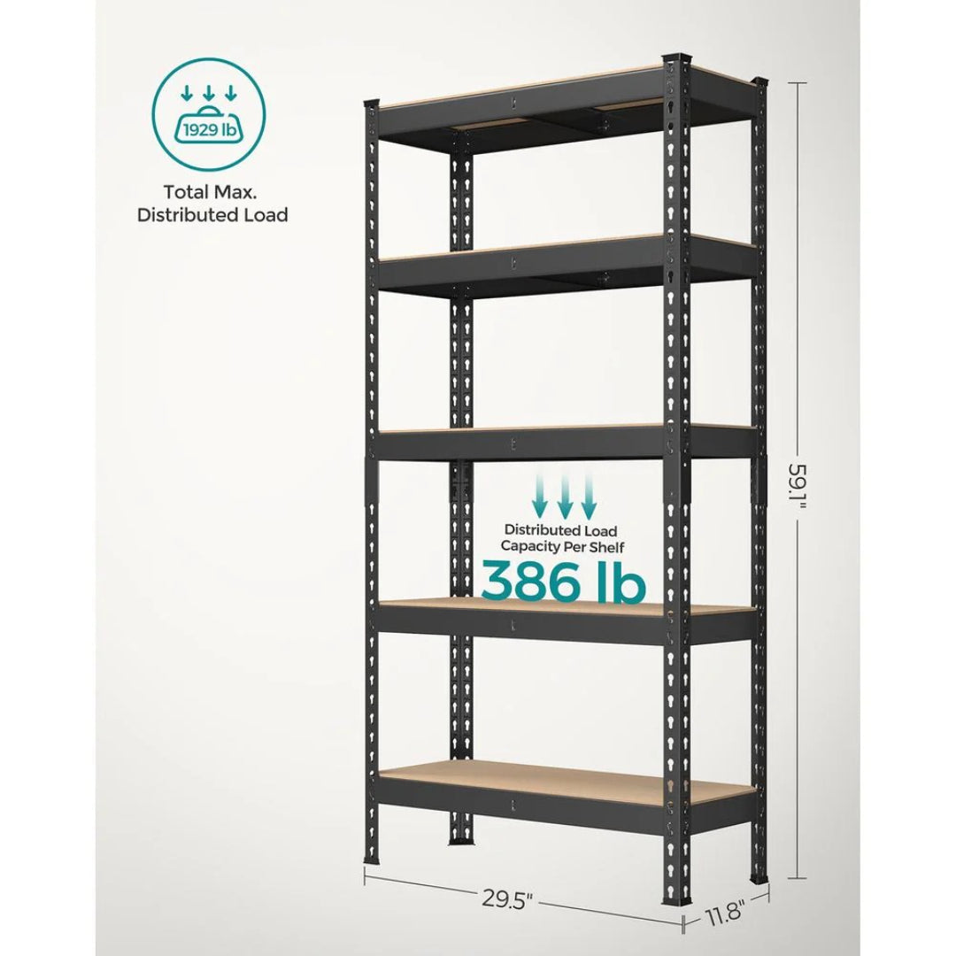 Garagereol med 5 justerbare niveauer, stålstel og MDF, produktvisning 14 | Noreva Home