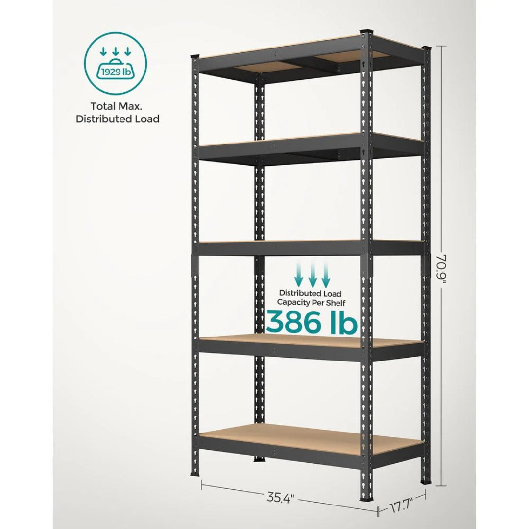 Garagereol med 5 justerbare niveauer, stålstel og MDF, produktvisning 18 | Noreva Home