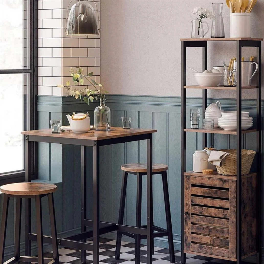 Højt barbord, kvadratisk pubbord med stålstel, produktvisning 25 | Noreva Home