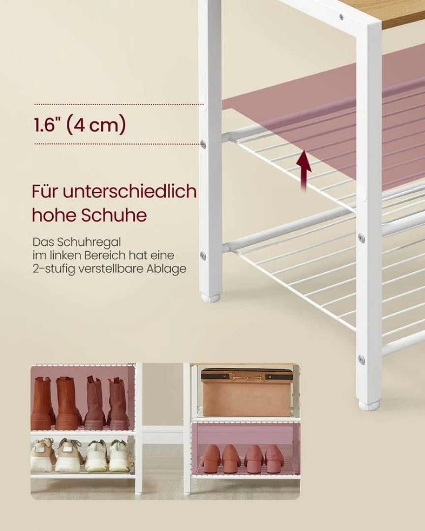 Industriel entrémøbel med bænk – produktvisning 6 | Noreva Home