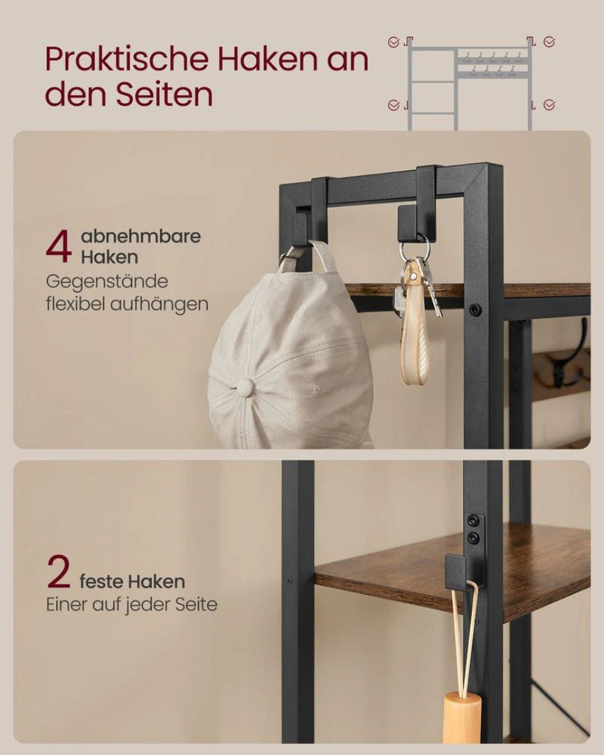 Industriel entrémøbel med bænk – produktvisning 8 | Noreva Home