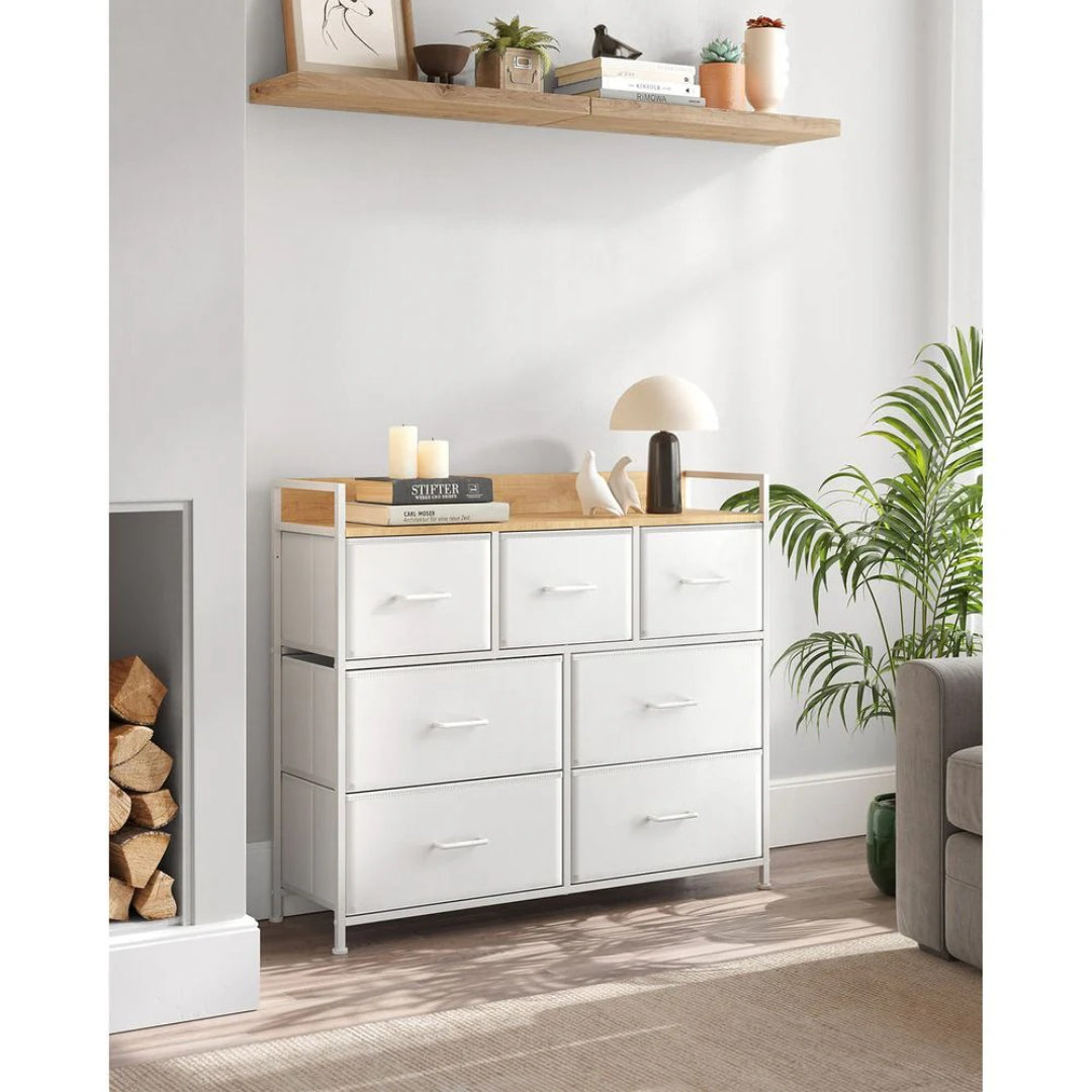 Industriel kommode med 7 stofskuffer – produktvisning 4 | Noreva Home