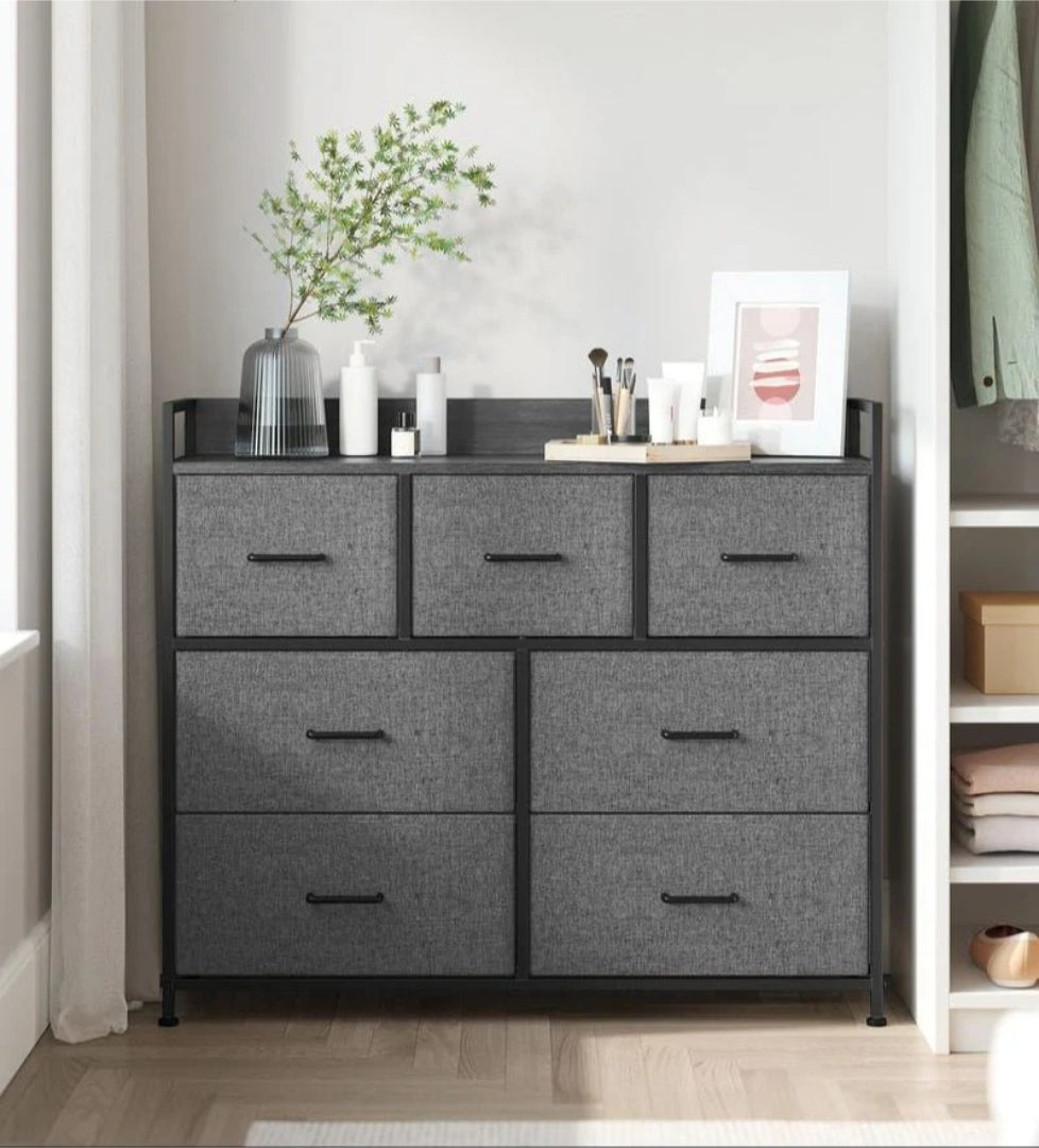 Industriel kommode med 7 stofskuffer – produktvisning 5 | Noreva Home