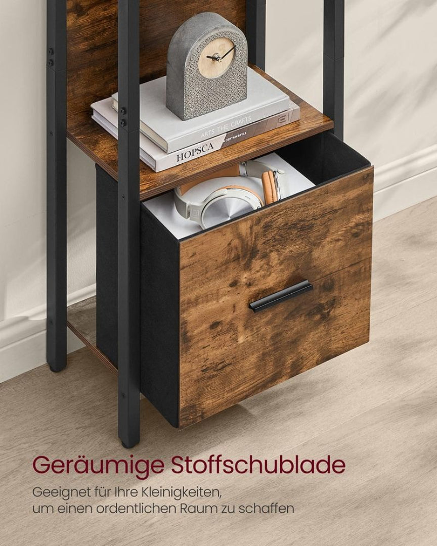 Industriel stige reol med skuffe 5 hylder – produktvisning 4 | Noreva Home