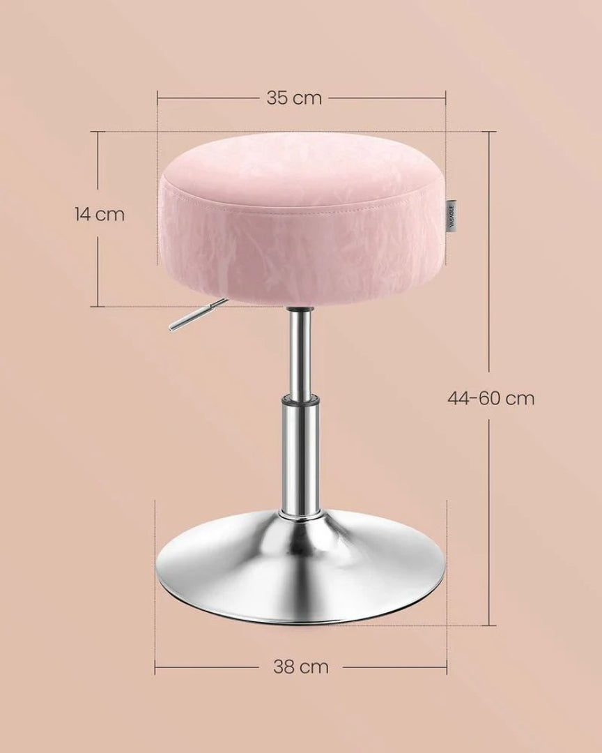 Justerbar drejelig makeupskammel med PU-sæde – produktvisning 9 | Noreva Home
