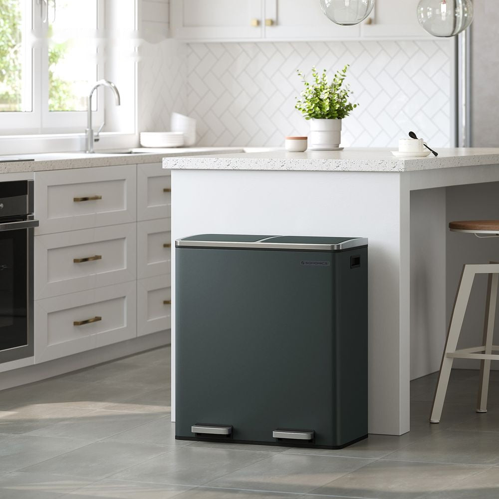 Køkkenskraldespand med 2 x 8 gallon, pedal og to inderspande, produktvisning 32 | Noreva Home