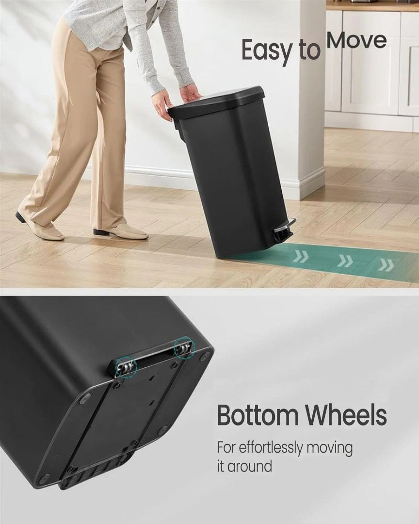Køkkenskraldespand på 12 gallon med pedal og soft close-låg, produktvisning 4 | Noreva Home