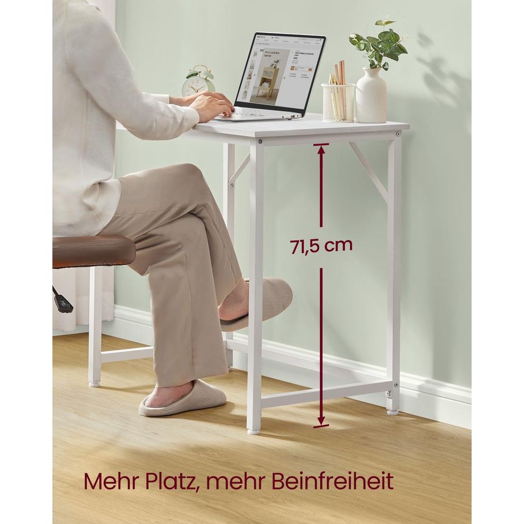 Kompakt Skrivebord med Metalramme – 50 × 80 × 76 cm – Solid Bordplade til Hjemmearbejde og Studie – produktvisning 6 | Noreva Home