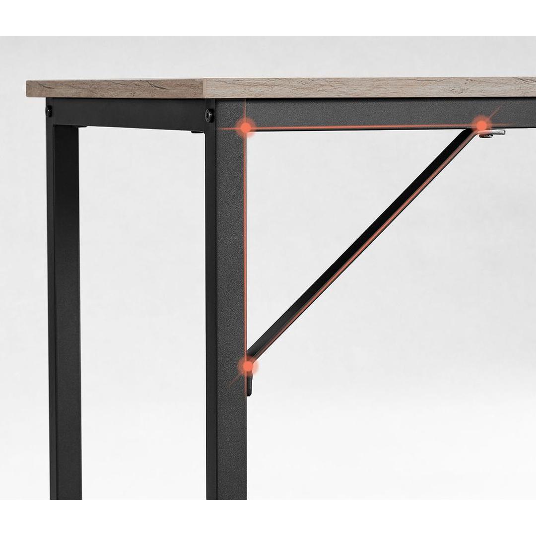 Kompakt Skrivebord med Metalramme – 50 × 80 × 76 cm – Solid Bordplade til Hjemmearbejde og Studie – produktvisning 11 | Noreva Home