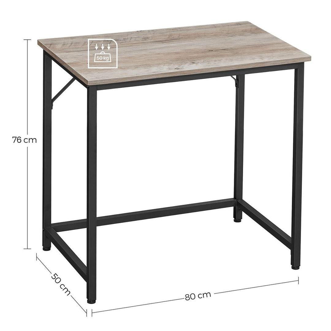 Kompakt Skrivebord med Metalramme – 50 × 80 × 76 cm – Solid Bordplade til Hjemmearbejde og Studie – produktvisning 12 | Noreva Home