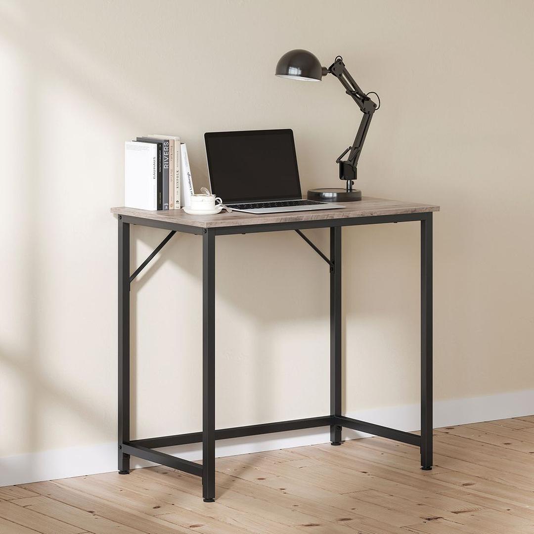 Kompakt Skrivebord med Metalramme – 50 × 80 × 76 cm – Solid Bordplade til Hjemmearbejde og Studie – produktvisning 14 | Noreva Home