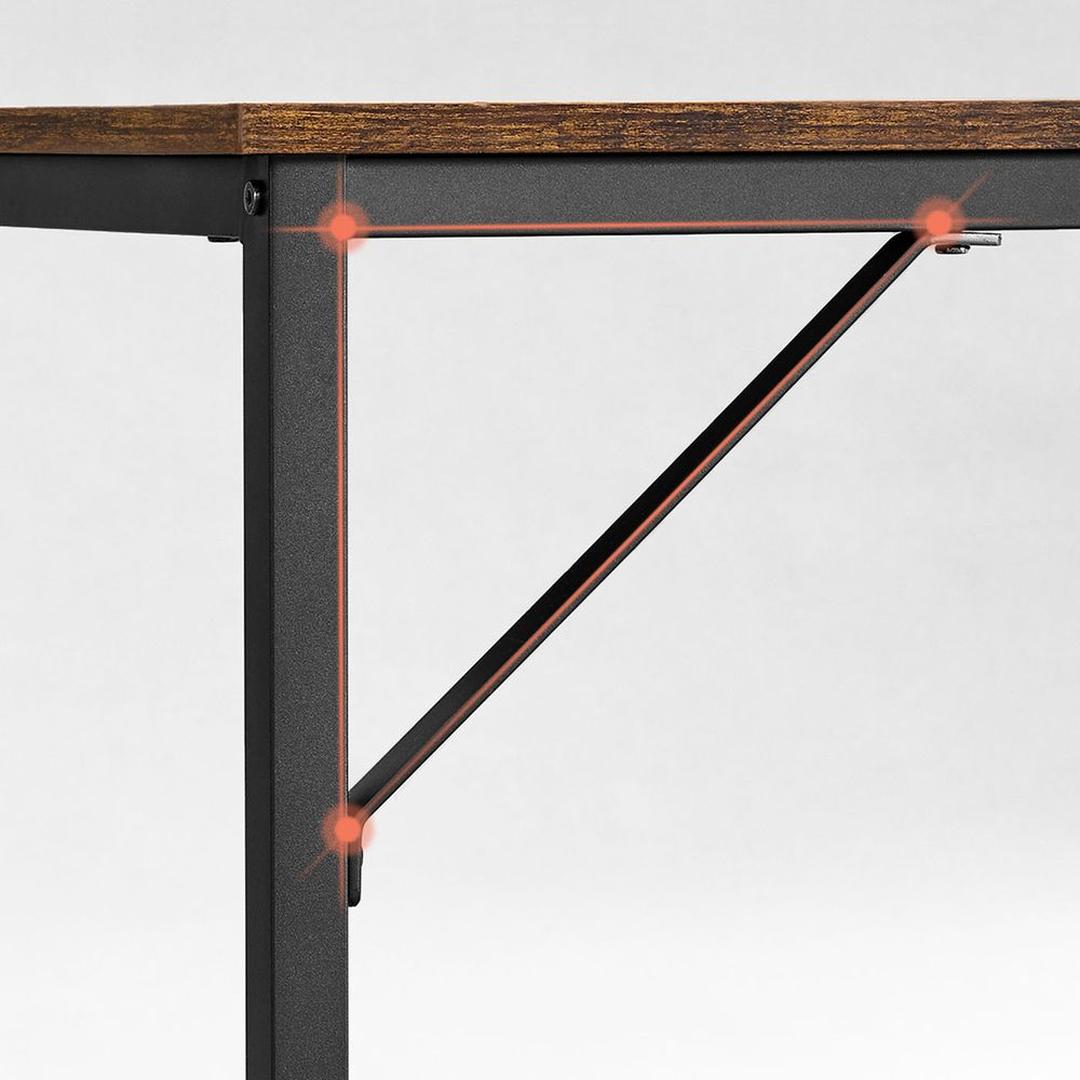 Kompakt Skrivebord med Metalramme – 50 × 80 × 76 cm – Solid Bordplade til Hjemmearbejde og Studie – produktvisning 21 | Noreva Home