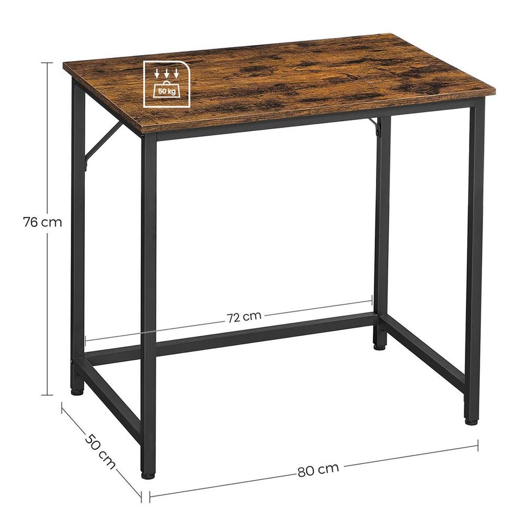 Kompakt Skrivebord med Metalramme – 50 × 80 × 76 cm – Solid Bordplade til Hjemmearbejde og Studie – produktvisning 22 | Noreva Home