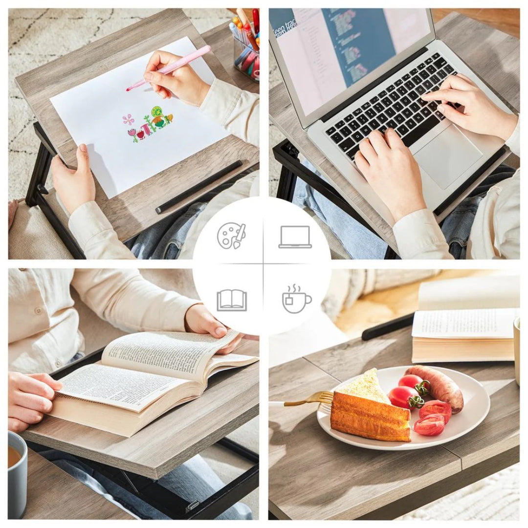Laptopbord til seng og sofa med vipbar plade og justerbar højde, produktvisning 5 | Noreva Home