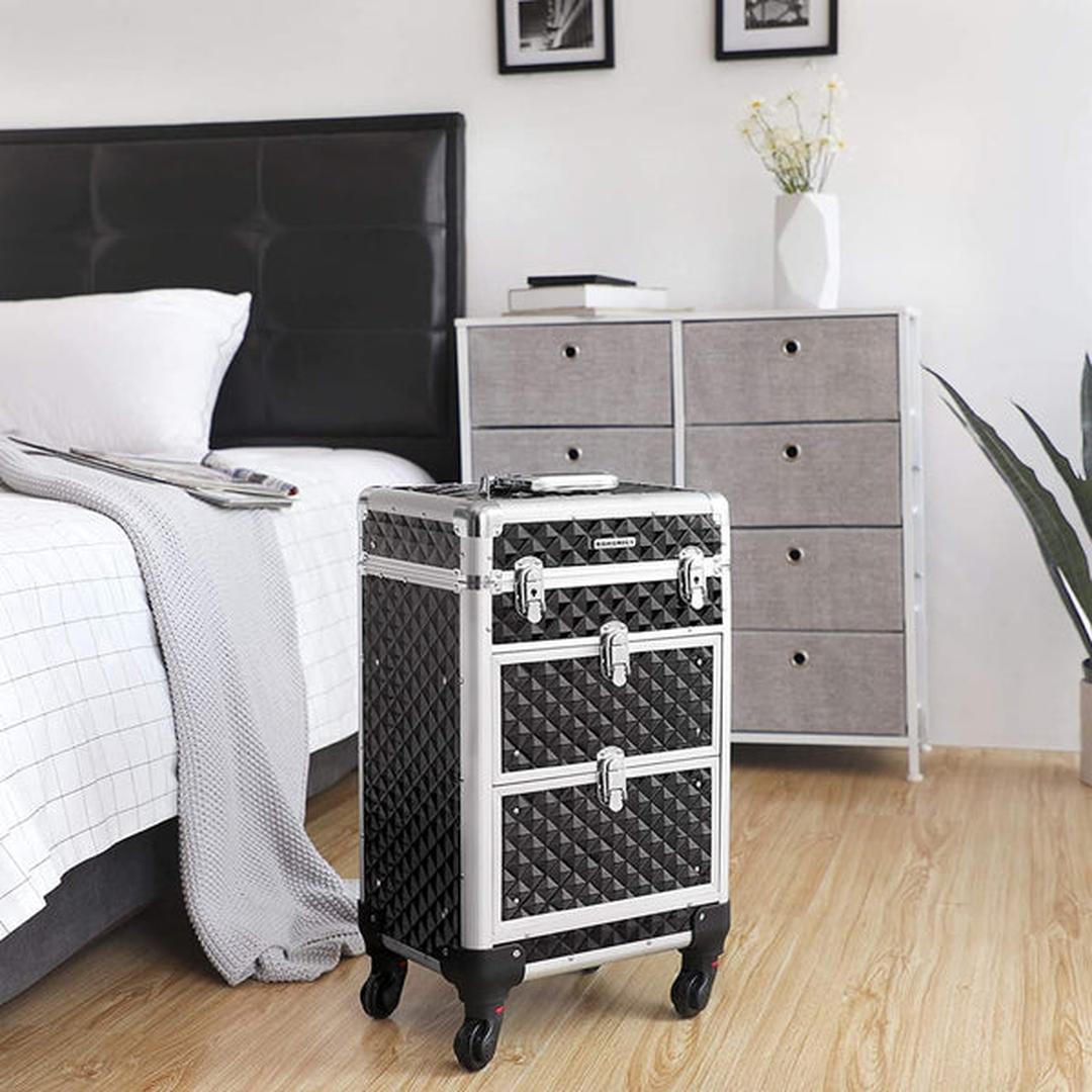 Makeup Trolley på Hjul – Kosmetikkuffert med Skuffer – produktvisning 2 | Noreva Home