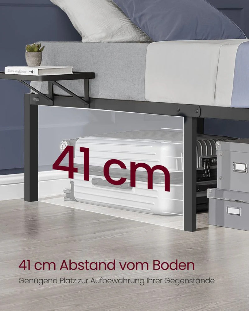 Metal sengestel med indbyggede borde og opbevaring – produktvisning 9 | Noreva Home