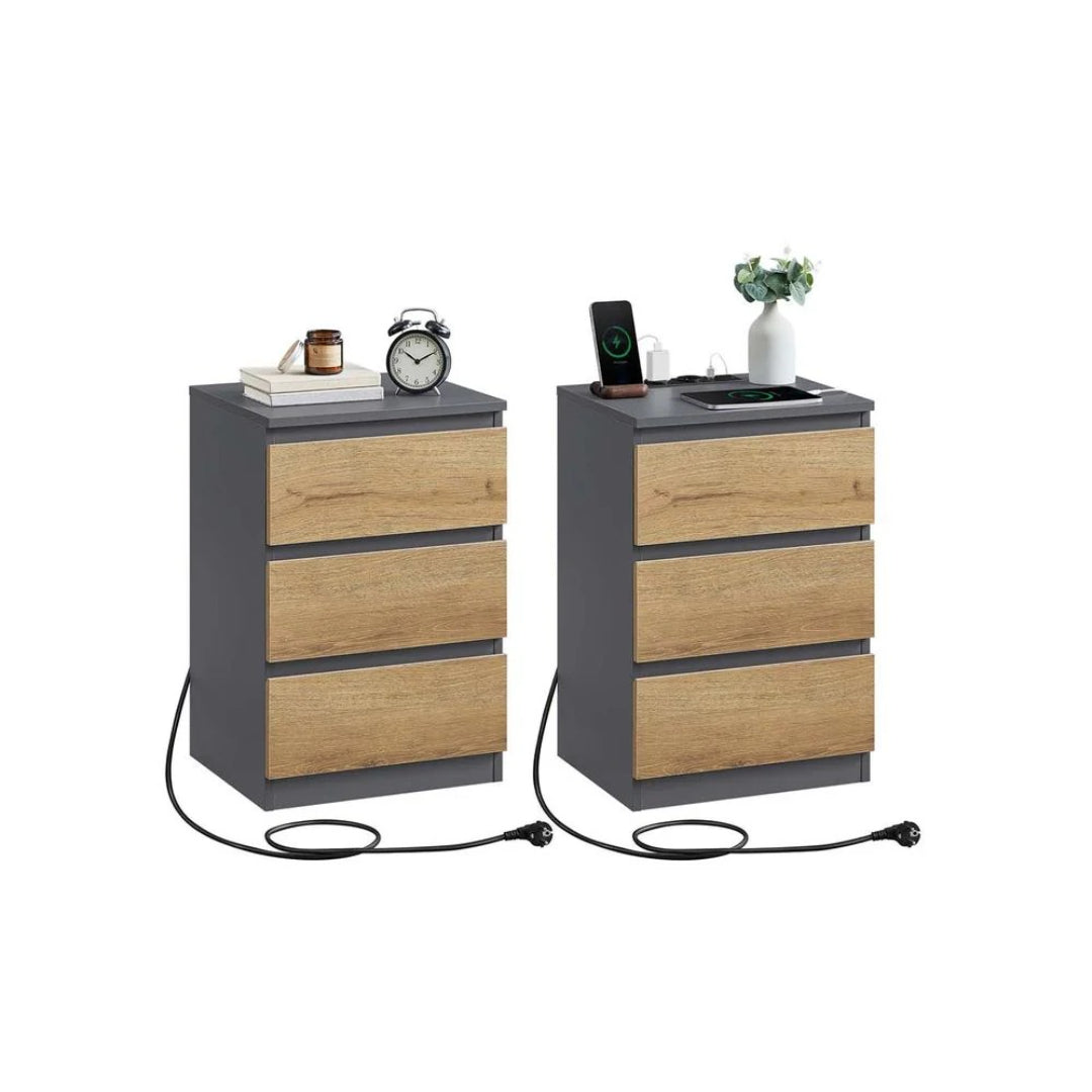 Natbord med ladestation og USB-porte – produktvisning 12 | Noreva Home