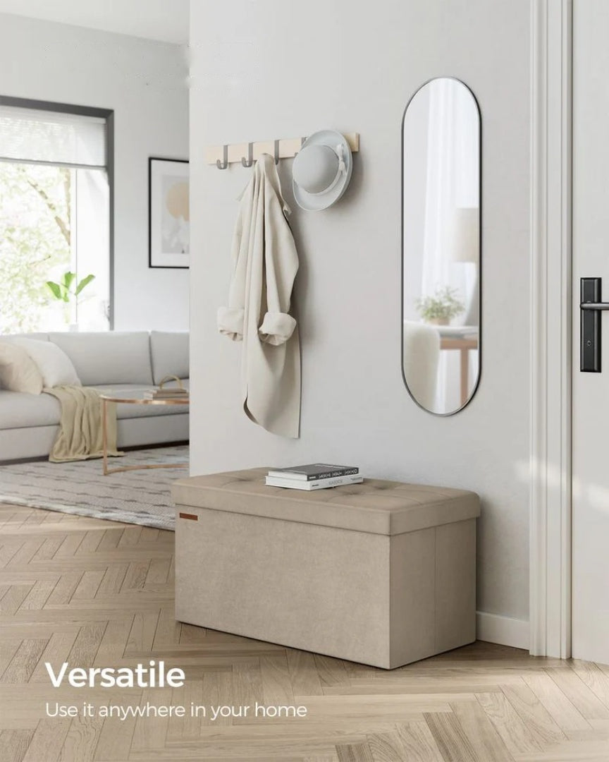 Opbevaringspuf med vippelåg og to opbevaringskasser, 30 eller 43 in, produktvisning 22 | Noreva Home